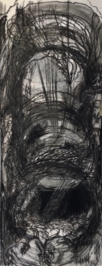 Looking Back
Charcoal on Paper
152 x 62.5 cm