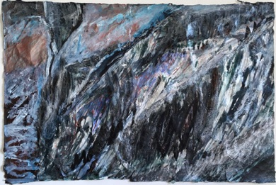 Tornado, 
Mixed Media on 
Nepalese Paper, 
51x 76cm