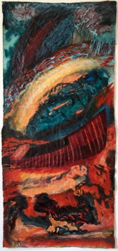Deluge, Flood,
Wrecked Ship,
Mixed Media on
Nepalese Paper,
110 x 50cm
Deluge, Flood,
Wrecked Ship,
Mixed Media on
Nepalese Paper,
110 x 50cm