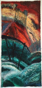 Ruined Caste & Wreck II,
Mixed Media on
Nepalese Paper
110 x 52cm Ruined Caste & Wreck II,
Mixed Media on
Nepalese Paper
110 x 52cm