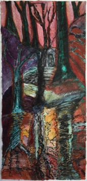 Silent Wood,
Mixed Media on
Nepalese Paper,
113 x 53cm Silent Wood,
Mixed Media on
Nepalese Paper,
113 x 53cm