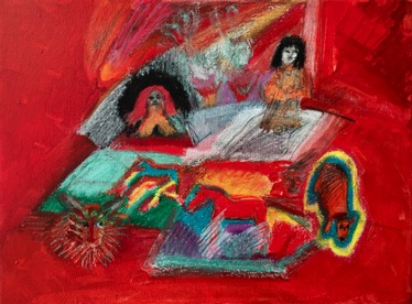 Japanese Ancestors,
Souvenirs
Mixed media on canvas,
22.5 x 30cm Japanese Ancestors,
Souvenirs
Mixed media on canvas,
22.5 x 30cm