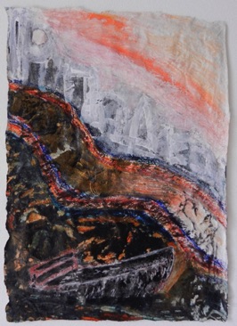 Wrecked Boat, London
Mixed media on Nepalese paper, 28 x 20cm