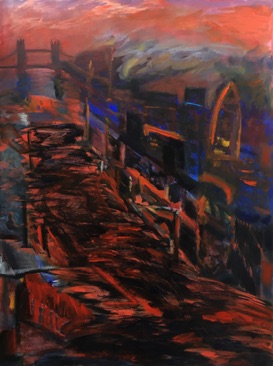 Tower Bridge, Dark
Oil on Paper
75 x 56cm