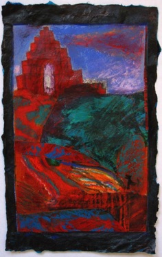 Dogs Meet at Temple
Mixed media on Nepalese paper, 25 x 16cm
Private Collection Dogs Meet at Temple
Mixed media on Nepalese paper, 25 x 16cm
Private Collection